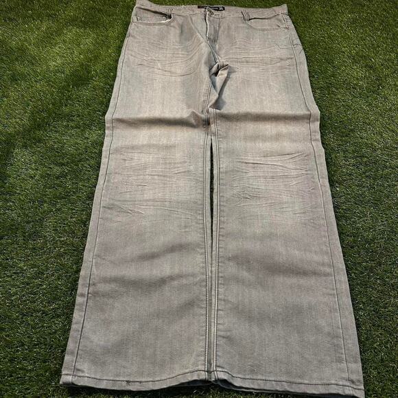 Y2K GREY JEANS STRAIGHT FIT - Picture 2 of 5